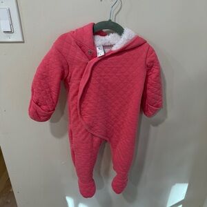 Carter’s Button-up quilted full body jacket coat-3-6months-pink- washed not worn